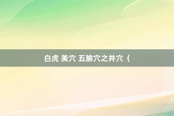 白虎 美穴 五腧穴之井穴（