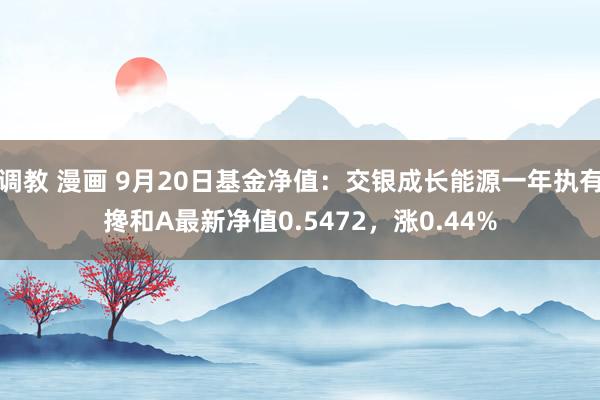 调教 漫画 9月20日基金净值：交银成长能源一年执有搀和A最新净值0.5472，涨0.44%
