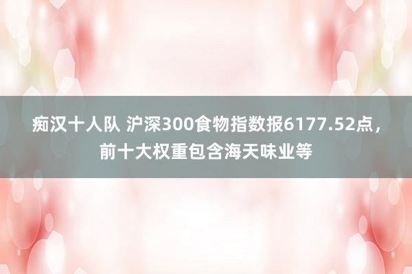 痴汉十人队 沪深300食物指数报6177.52点，前十大权重包含海天味业等