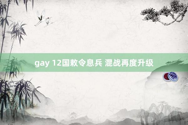 gay 12国敕令息兵 混战再度升级