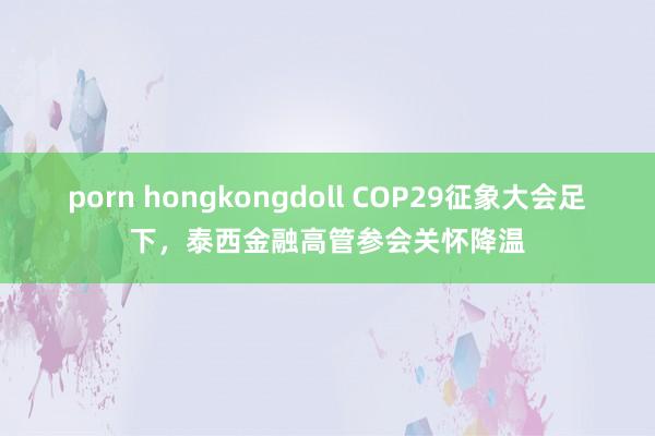 porn hongkongdoll COP29征象大会足下，泰西金融高管参会关怀降温