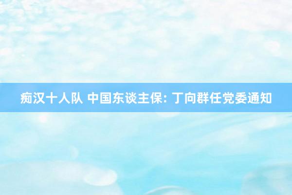 痴汉十人队 中国东谈主保: 丁向群任党委通知