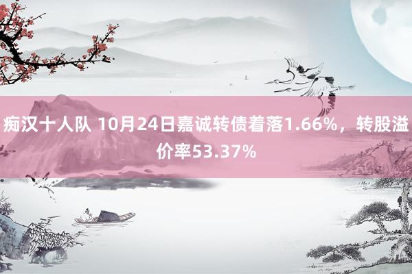 痴汉十人队 10月24日嘉诚转债着落1.66%，转股溢价率53.37%