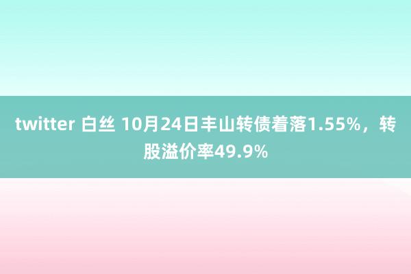 twitter 白丝 10月24日丰山转债着落1.55%，转股溢价率49.9%