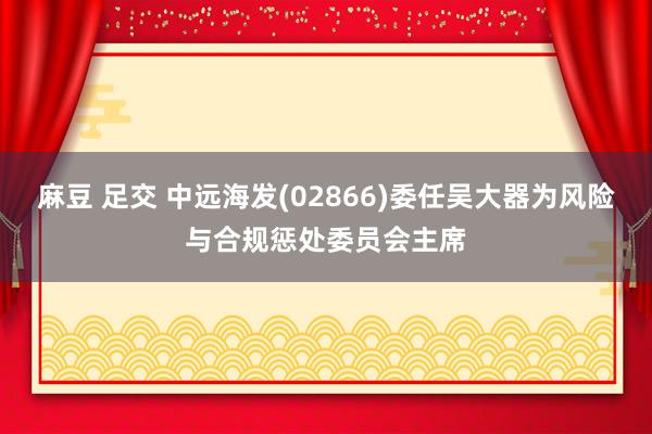 麻豆 足交 中远海发(02866)委任吴大器为风险与合规惩处委员会主席