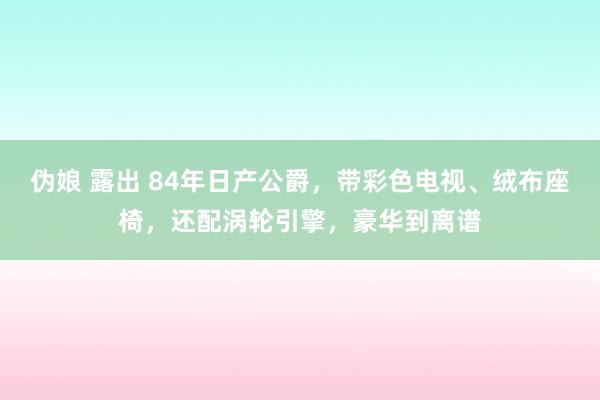 伪娘 露出 84年日产公爵，带彩色电视、绒布座椅，还配涡轮引擎，豪华到离谱