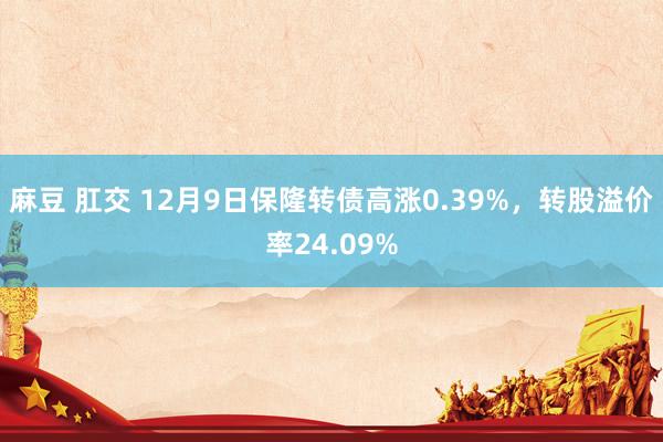 麻豆 肛交 12月9日保隆转债高涨0.39%，转股溢价率24.09%