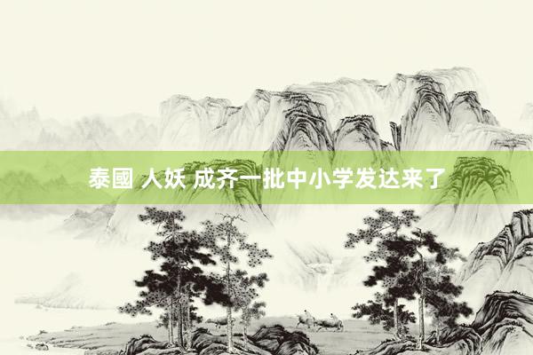 泰國 人妖 成齐一批中小学发达来了