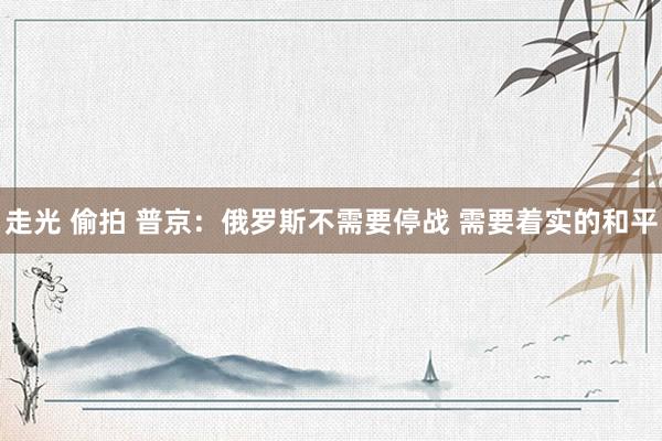 走光 偷拍 普京：俄罗斯不需要停战 需要着实的和平