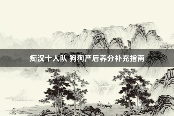 痴汉十人队 狗狗产后养分补充指南