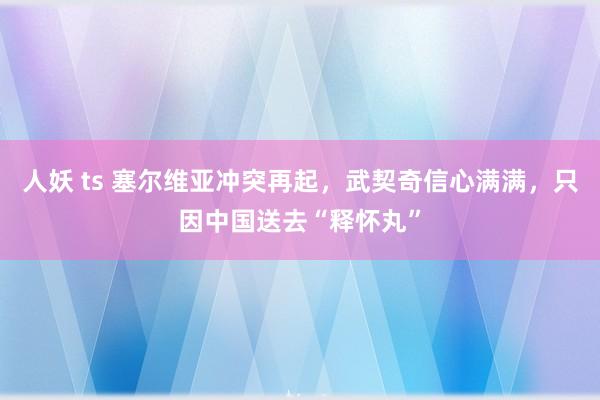 人妖 ts 塞尔维亚冲突再起，武契奇信心满满，只因中国送去“释怀丸”