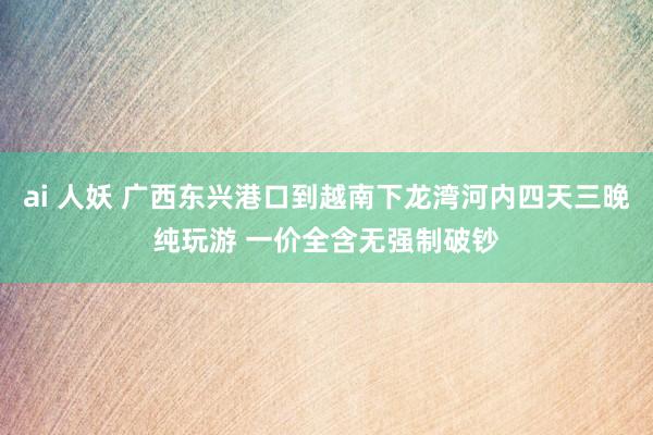 ai 人妖 广西东兴港口到越南下龙湾河内四天三晚纯玩游 一价全含无强制破钞