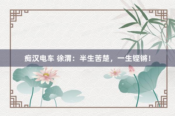 痴汉电车 徐渭：半生苦楚，一生铿锵！