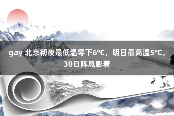 gay 北京彻夜最低温零下6℃，明日最高温5℃，30日阵风彰着