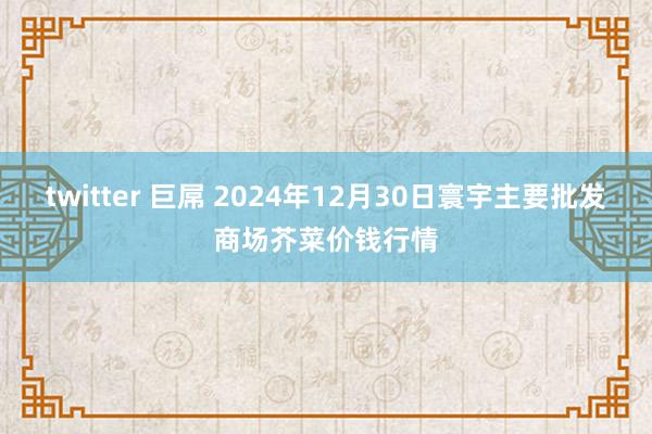 twitter 巨屌 2024年12月30日寰宇主要批发商场芥菜价钱行情