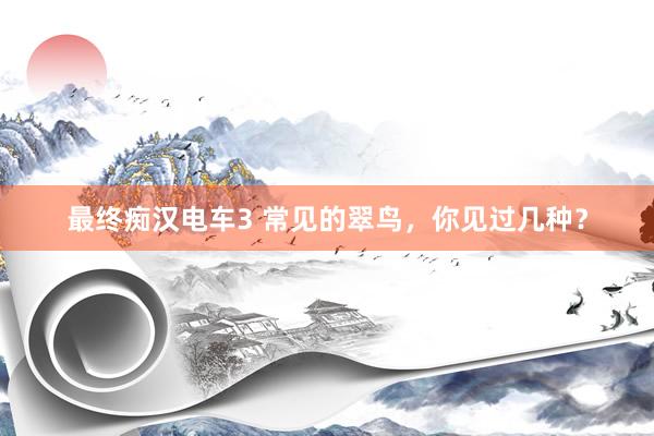 最终痴汉电车3 常见的翠鸟，你见过几种？