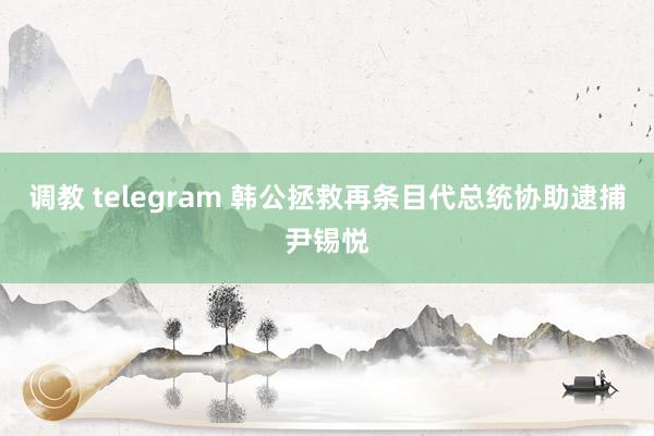 调教 telegram 韩公拯救再条目代总统协助逮捕尹锡悦