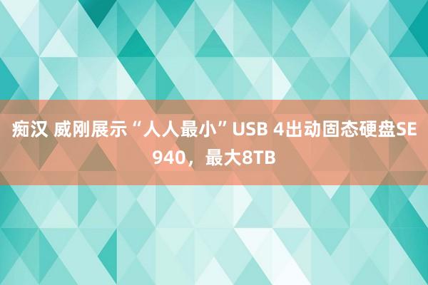 痴汉 威刚展示“人人最小”USB 4出动固态硬盘SE940，最大8TB