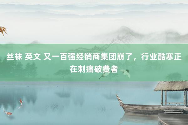 丝袜 英文 又一百强经销商集团崩了，行业酷寒正在刺痛破费者