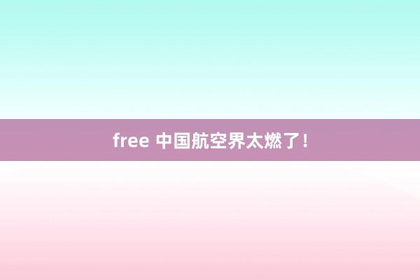 free 中国航空界太燃了！
