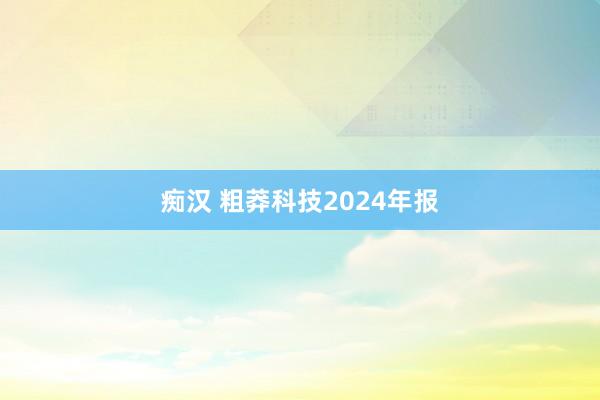 痴汉 粗莽科技2024年报