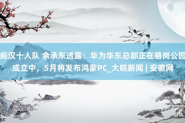 痴汉十人队 余承东透露：华为华东总部正在骆岗公园成立中，5月将发布鸿蒙PC_大皖新闻 | 安徽网