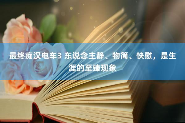 最终痴汉电车3 东说念主静、物简、快慰，是生涯的至臻现象