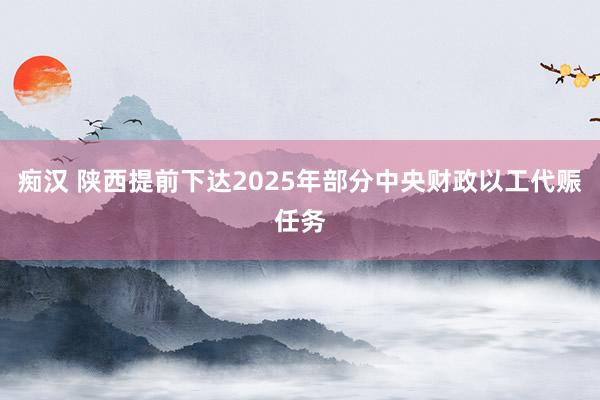 痴汉 陕西提前下达2025年部分中央财政以工代赈任务