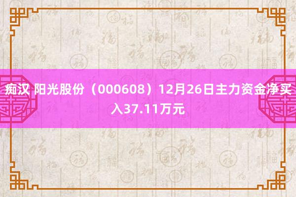 痴汉 阳光股份（000608）12月26日主力资金净买入37.11万元