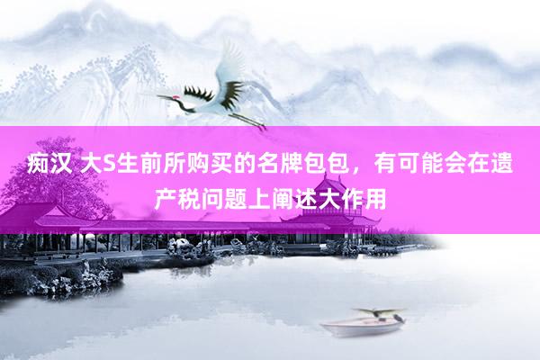 痴汉 大S生前所购买的名牌包包，有可能会在遗产税问题上阐述大作用