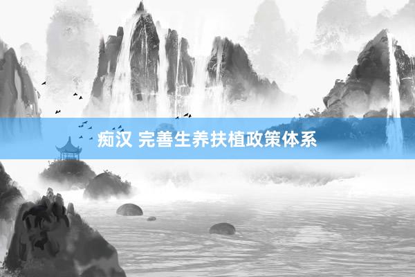 痴汉 完善生养扶植政策体系