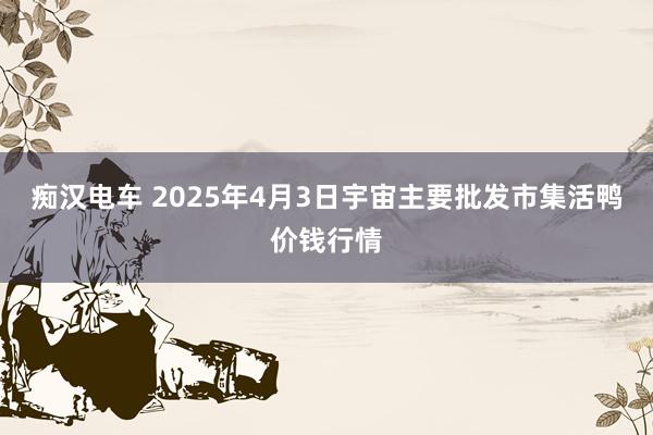 痴汉电车 2025年4月3日宇宙主要批发市集活鸭价钱行情