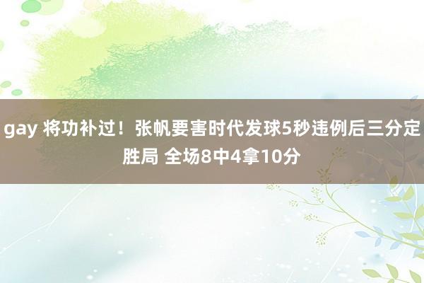 gay 将功补过！张帆要害时代发球5秒违例后三分定胜局 全场8中4拿10分