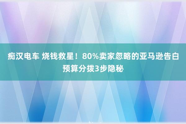 痴汉电车 烧钱救星！80%卖家忽略的亚马逊告白预算分拨3步隐秘