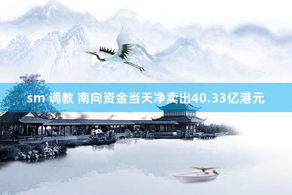 sm 调教 南向资金当天净卖出40.33亿港元