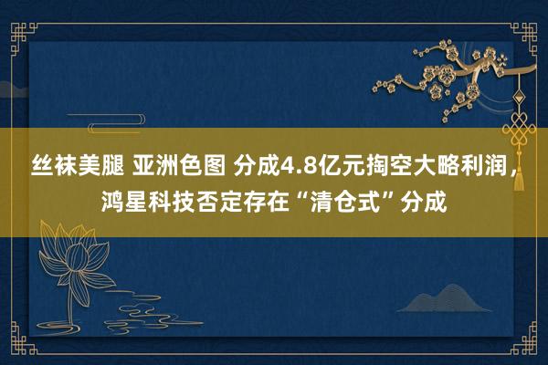 丝袜美腿 亚洲色图 分成4.8亿元掏空大略利润，<a href=