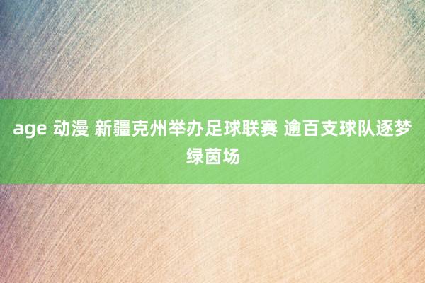 age 动漫 新疆克州举办足球联赛 逾百支球队逐梦绿茵场