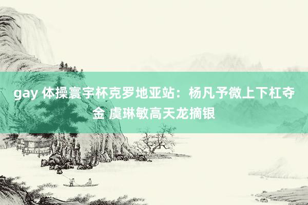 gay 体操寰宇杯克罗地亚站：杨凡予微上下杠夺金 虞琳敏高天龙摘银