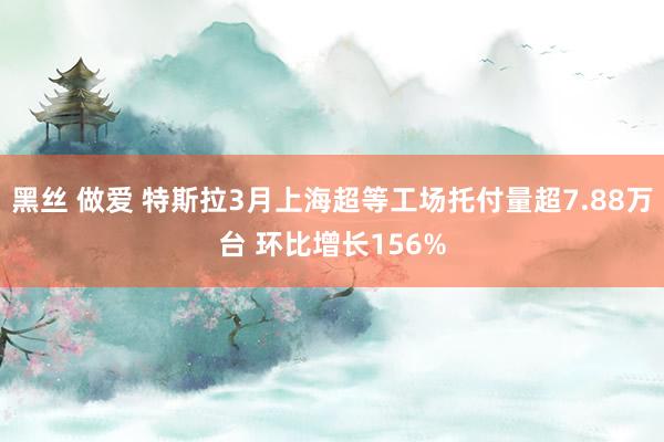 黑丝 做爱 特斯拉3月上海超等工场托付量超7.88万台 环比增长156%