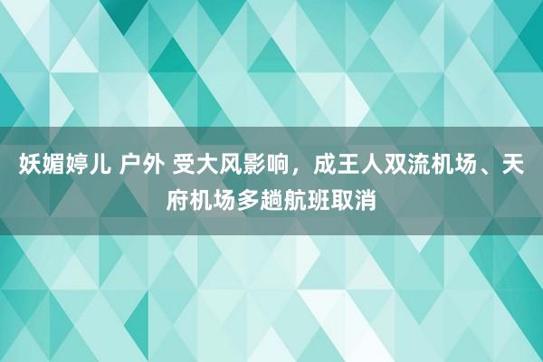 妖媚婷儿 户外 受大风影响，成王人双流机场、天府机场多趟航班取消