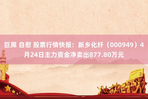 巨屌 自慰 股票行情快报：新乡化纤（000949）4月24日主力资金净卖出877.80万元