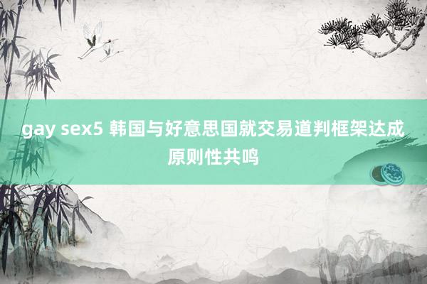 gay sex5 韩国与好意思国就交易道判框架达成原则性共鸣
