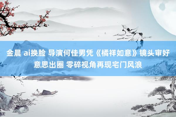 金晨 ai换脸 导演何佳男凭《橘祥如意》镜头审好意思出圈 零碎视角再现宅门风浪